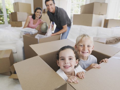 Packed boxes and furniture stored safely in Hamptonhill