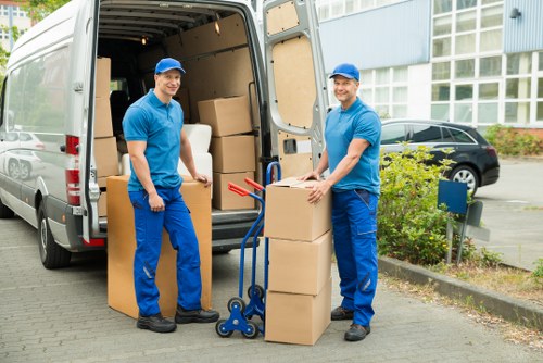 Packed apartment items ready for transport during a Hamptonhill move