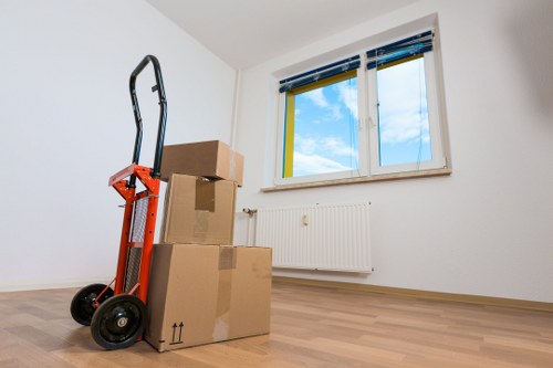 Seasonal household belongings arranged in storage