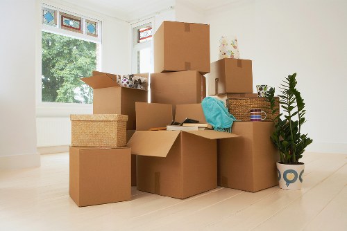 Clean and organized Hamptonhill furniture storage space for sofas and tables
